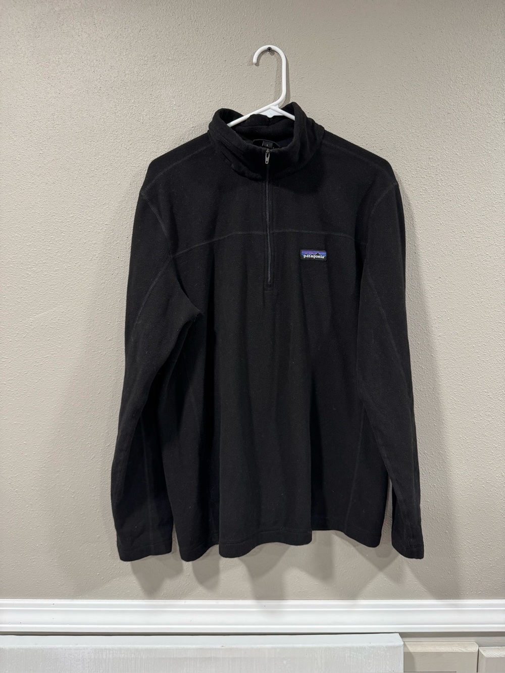 Patagonia Black Fleece with Colorful Logo Trim